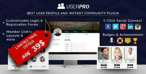 UserPro GPL v5.1.9 – Community and User Profile WordPress Plugin